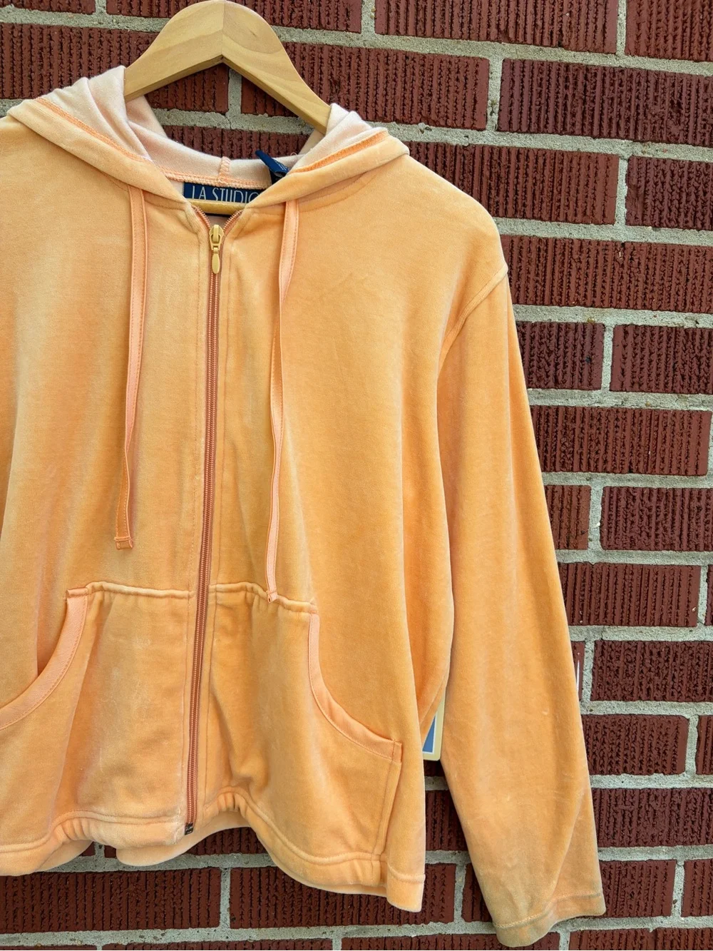 NWT J.A. Studio Peach/Orange Velour Tracksuit Set